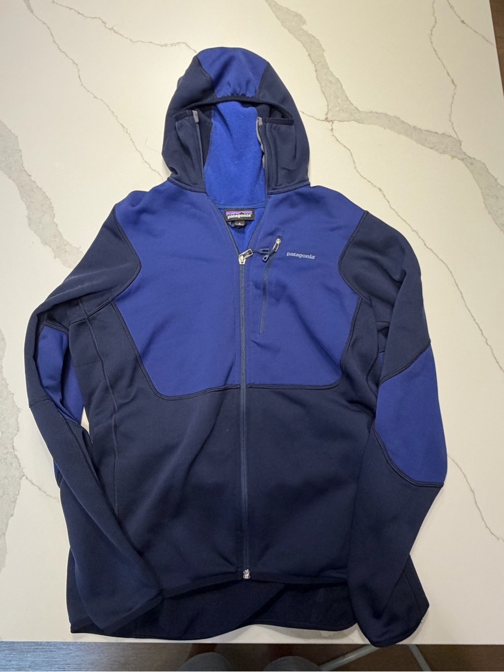 Patagonia Piton Hybrid Hoody Men’s Large Blue/Navy Technical Fleece Jacket